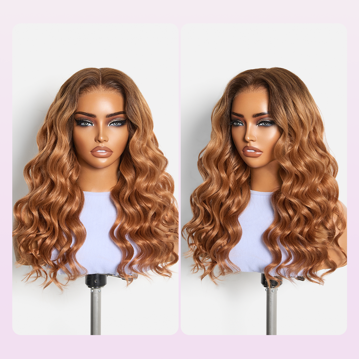 Glueless HD Lace Loose Wave T-Part Lace Human Hair Wig - Red 180% Density | 10"-28"