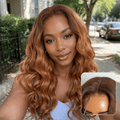 Glueless HD Lace Loose Wave T-Part Lace Human Hair Wig - Red 180% Density | 10"-28"