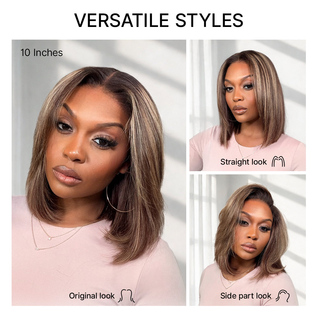 Glueless Layered T-Part Lace Human Hair Wig - Red | 8"-14"