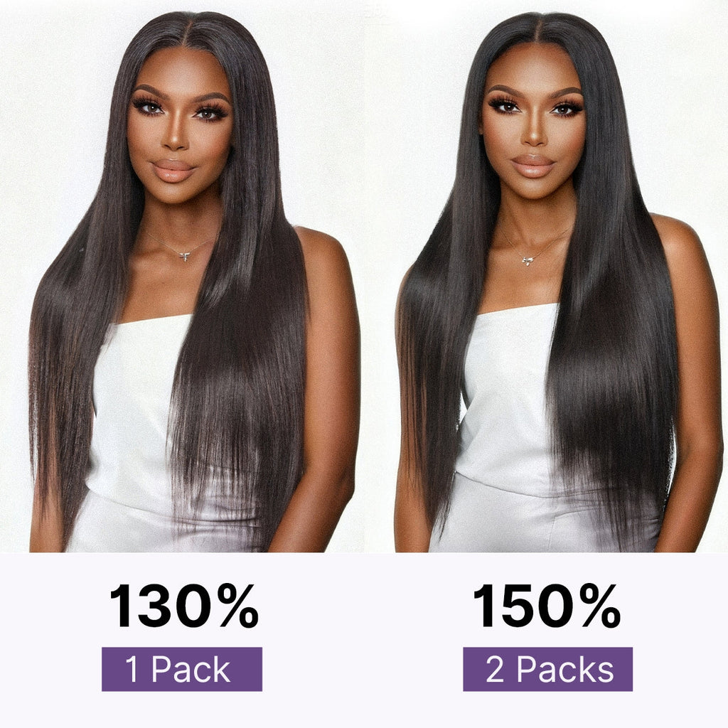 Kinky Straight Human Hair Wig with Bangs | 10"-28"