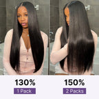 Kinky Straight Human Hair Wig with Bangs | 10"-28"