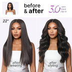 Kinky Straight Human Hair Wig with Bangs | 10"-28"