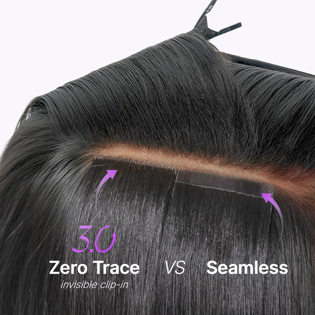 Kinky Straight Human Hair Wig with Bangs | 10"-28"