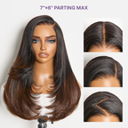 Glueless HD Lace Layered T-Part Lace Human Hair Wig - Red 180% Density | 10"-28"