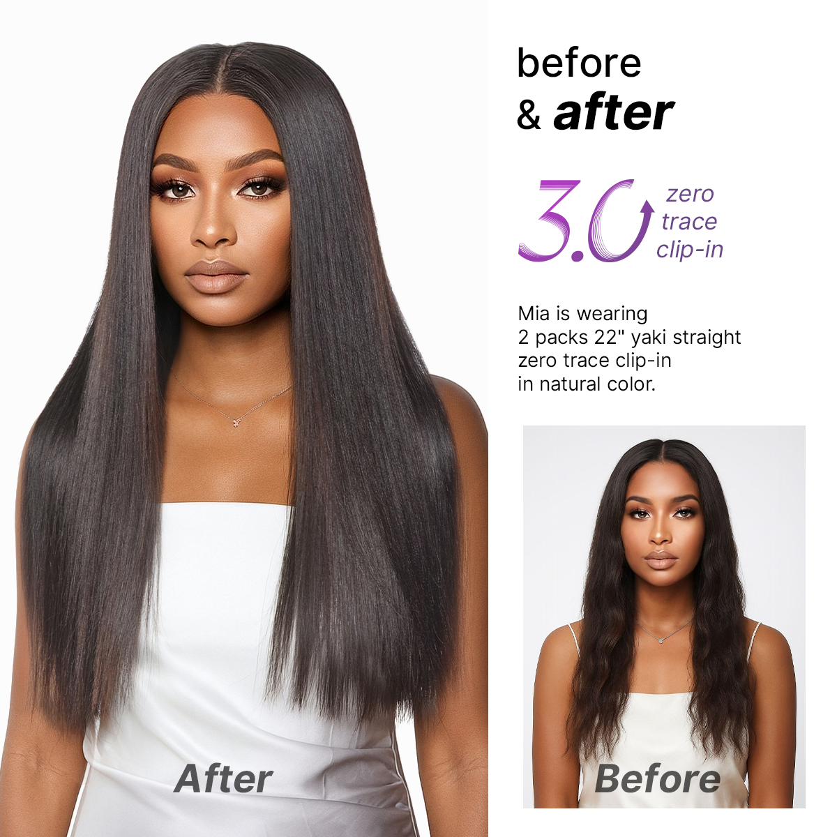 Kinky Straight Human Hair Wig with Bangs | 10"-28"