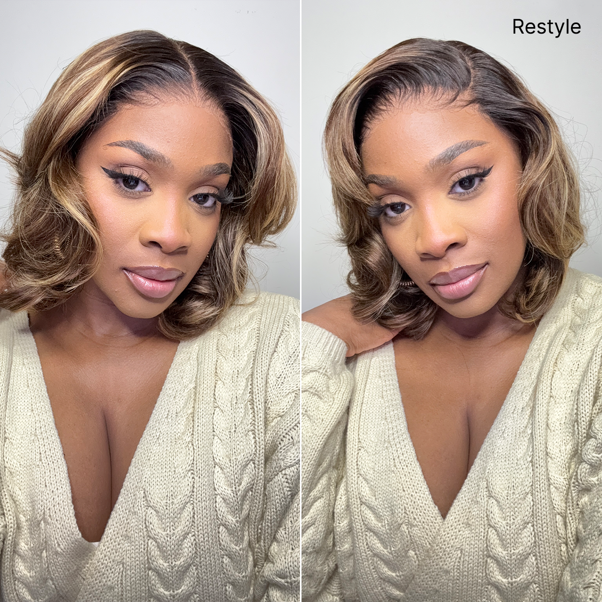 Glueless Layered T-Part Lace Human Hair Wig - Red | 8"-14"