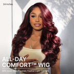 Glueless HD Lace Water Wave T-Part Lace Human Hair Wig - Ombre 180% Density | 10"-28"