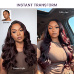 Glueless HD Lace Water Wave T-Part Lace Human Hair Wig - Ombre 180% Density | 10"-28"