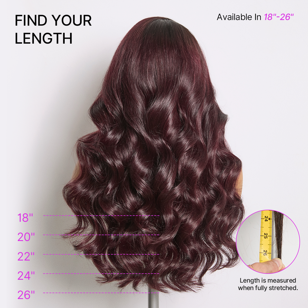 Glueless HD Lace Water Wave T-Part Lace Human Hair Wig - Ombre 180% Density | 10"-28"