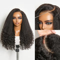 Glueless HD Lace Kinky Straight T-Part Lace Human Hair Wig - Grey | 10"-28"