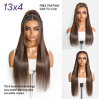 Glueless Straight T-Part Lace Human Hair Wig - Highlight | 10"-28"