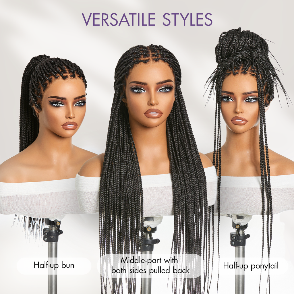 HD Lace Braided T-Part Lace Human Hair Wig | 10"-28"