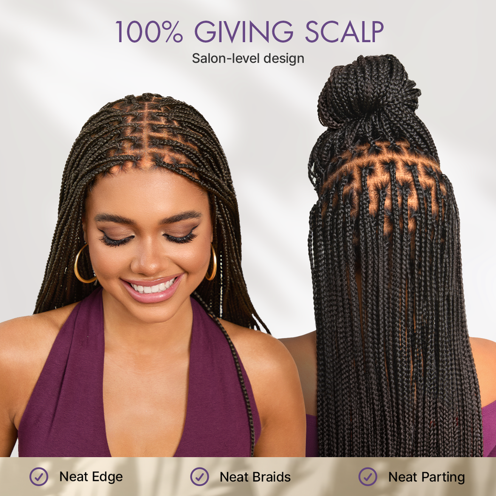 HD Lace Braided T-Part Lace Human Hair Wig | 10"-28"