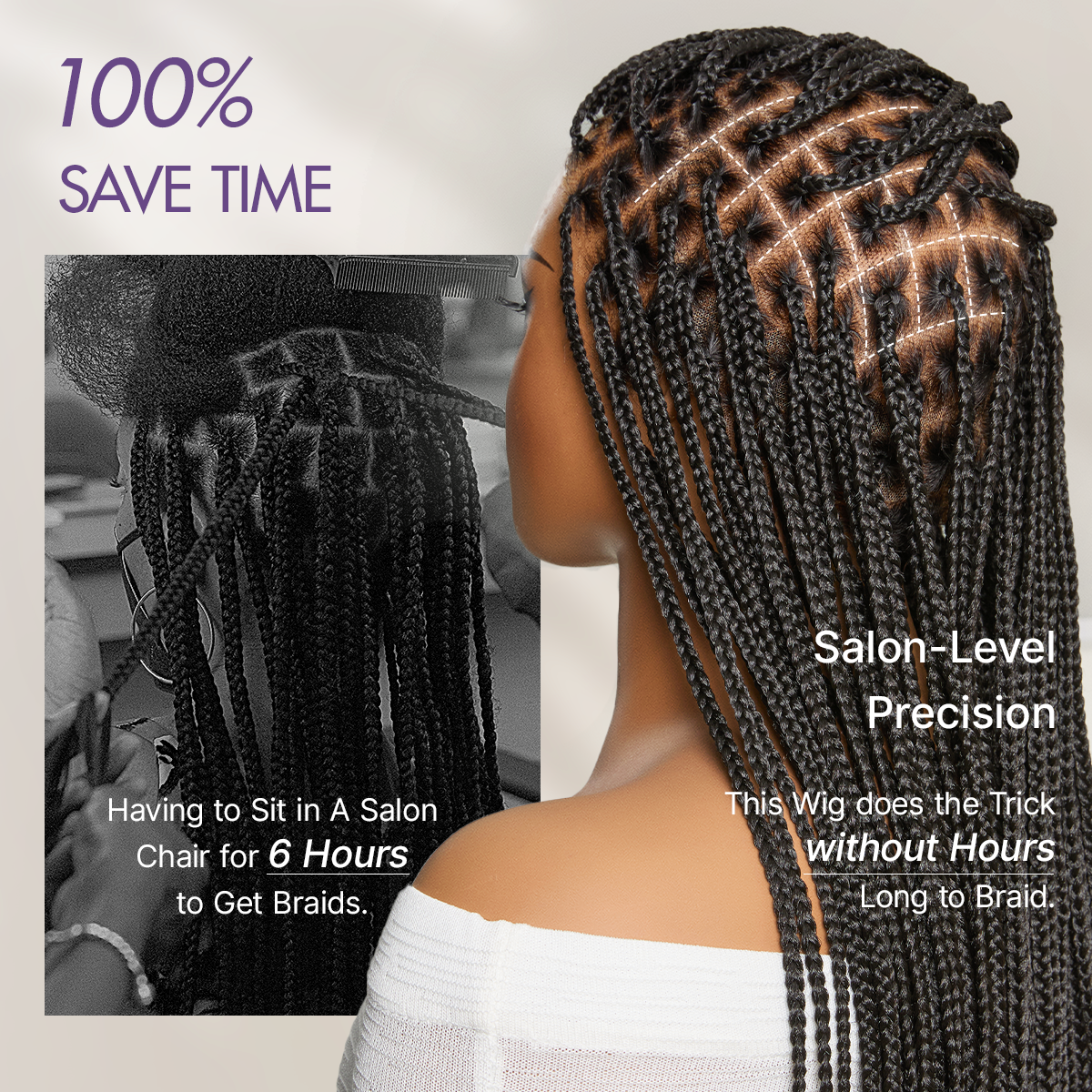 HD Lace Braided T-Part Lace Human Hair Wig | 10"-28"