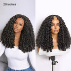 Glueless Curly V-Part Human Hair Wig 180% Density | 10"-28"