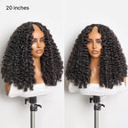 Glueless Curly V-Part Human Hair Wig 180% Density | 10"-28"