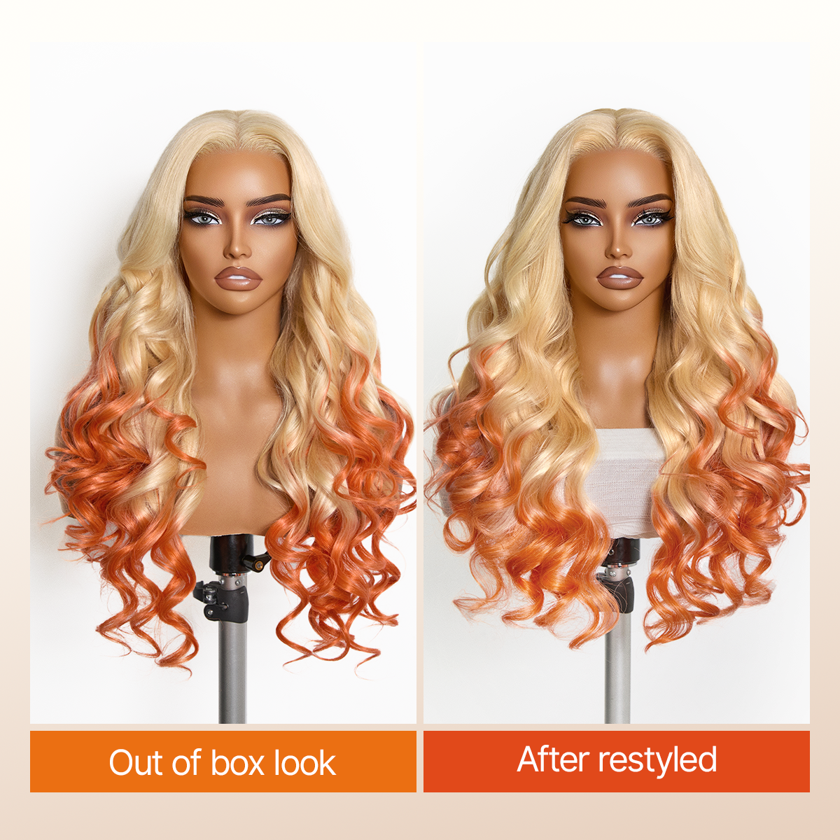 Glueless HD Lace Loose Wave T-Part Lace Human Hair Wig - Red | 10"-28"