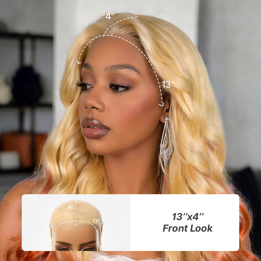 Glueless HD Lace Loose Wave T-Part Lace Human Hair Wig - Red | 10"-28"