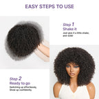 Glueless Curly Human Hair Wig 200% Density | 8"-14"
