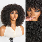 Glueless Curly Human Hair Wig 200% Density | 8"-14"