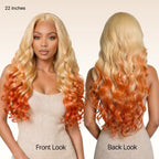 Glueless HD Lace Loose Wave T-Part Lace Human Hair Wig - Red | 10"-28"