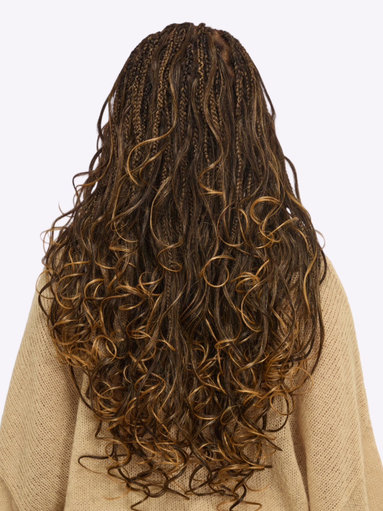HD Lace Braided T-Part Lace Human Hair Wig - Blonde | 10"-28"