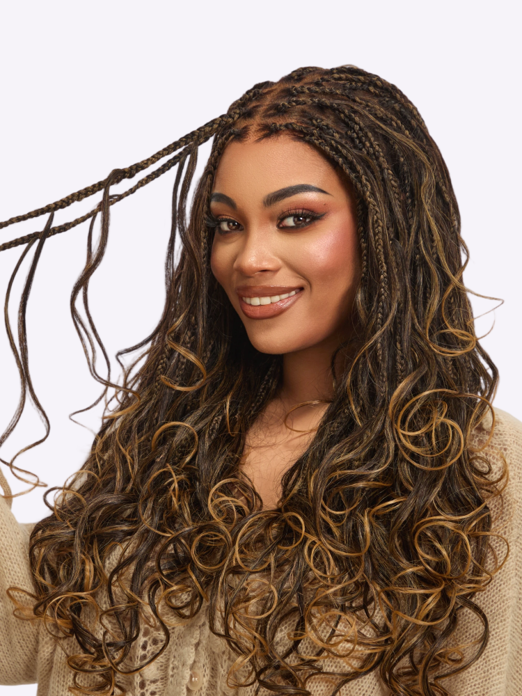 HD Lace Braided T-Part Lace Human Hair Wig - Blonde | 10"-28"