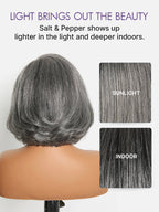 Glueless HD Lace Layered T-Part Lace Human Hair Wig - Grey | 8"-14"
