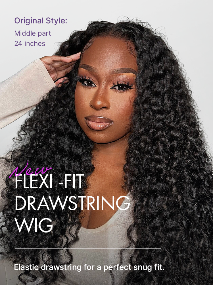 Glueless Curly T-Part Lace Human Hair Wig 180% Density | 10"-28"