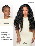 Glueless Curly T-Part Lace Human Hair Wig 180% Density | 10"-28"