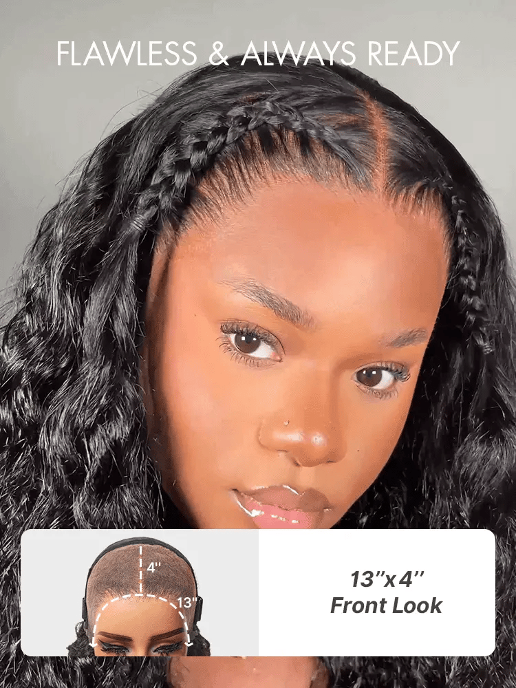 Glueless Curly T-Part Lace Human Hair Wig 180% Density | 10"-28"