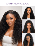 Glueless Curly T-Part Lace Human Hair Wig 180% Density | 10"-28"
