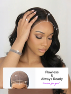 Glueless HD Lace Loose Wave T-Part Lace Human Hair Wig with Bangs 180% Density | 10"-28"