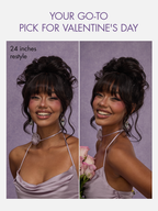 Glueless HD Lace Loose Wave T-Part Lace Human Hair Wig with Bangs 180% Density | 10"-28"