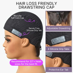 Glueless Pixie Human Hair Wig - Grey with Bangs | 8"-14"