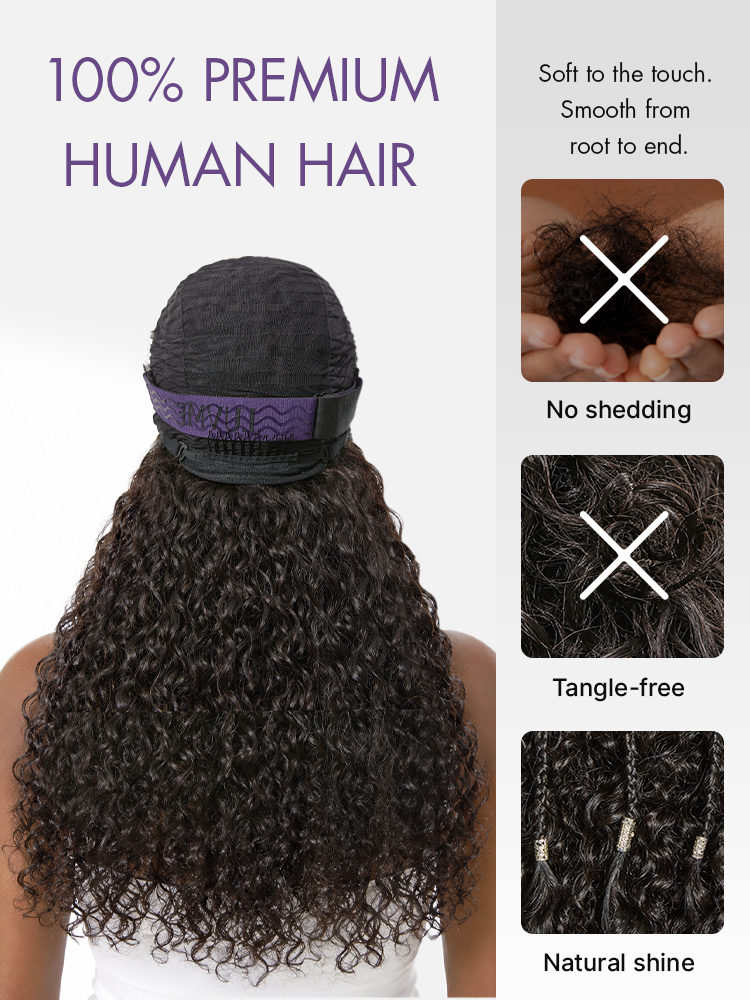 Curly T-Part Lace Human Hair Wig | 10"-28"