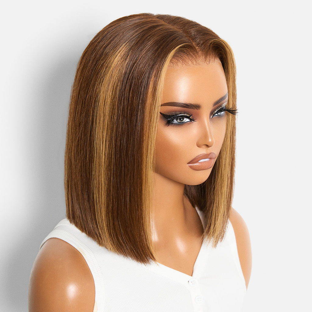 HD Lace Bob T-Part Lace Human Hair Wig - Blonde | 8"-14"