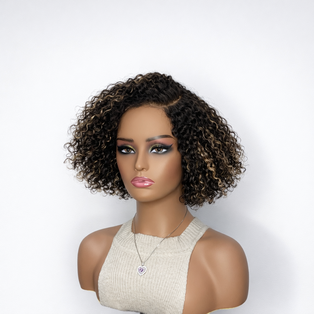 Pixie T-Part Lace Human Hair Wig - Highlight | 8"-14"