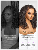 Glueless HD Lace Braided T-Part Lace Human Hair Wig | 10"-28"