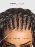 Glueless HD Lace Braided T-Part Lace Human Hair Wig | 10"-28"