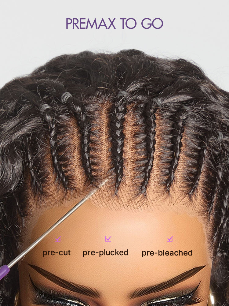 Glueless HD Lace Braided T-Part Lace Human Hair Wig | 10"-28"