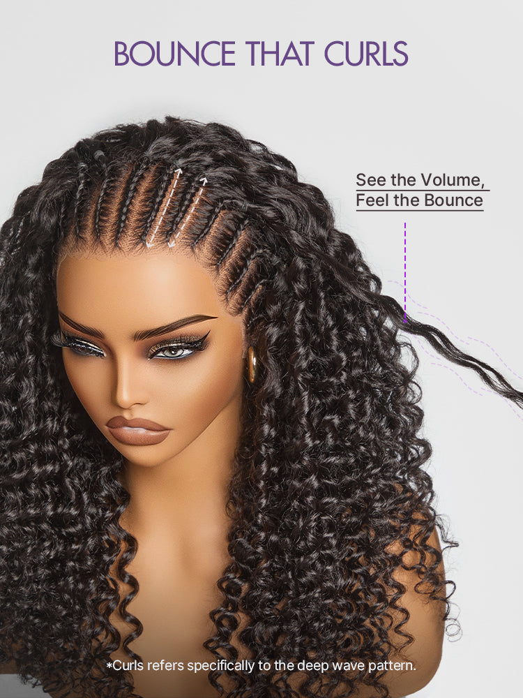 Glueless HD Lace Braided T-Part Lace Human Hair Wig | 10"-28"