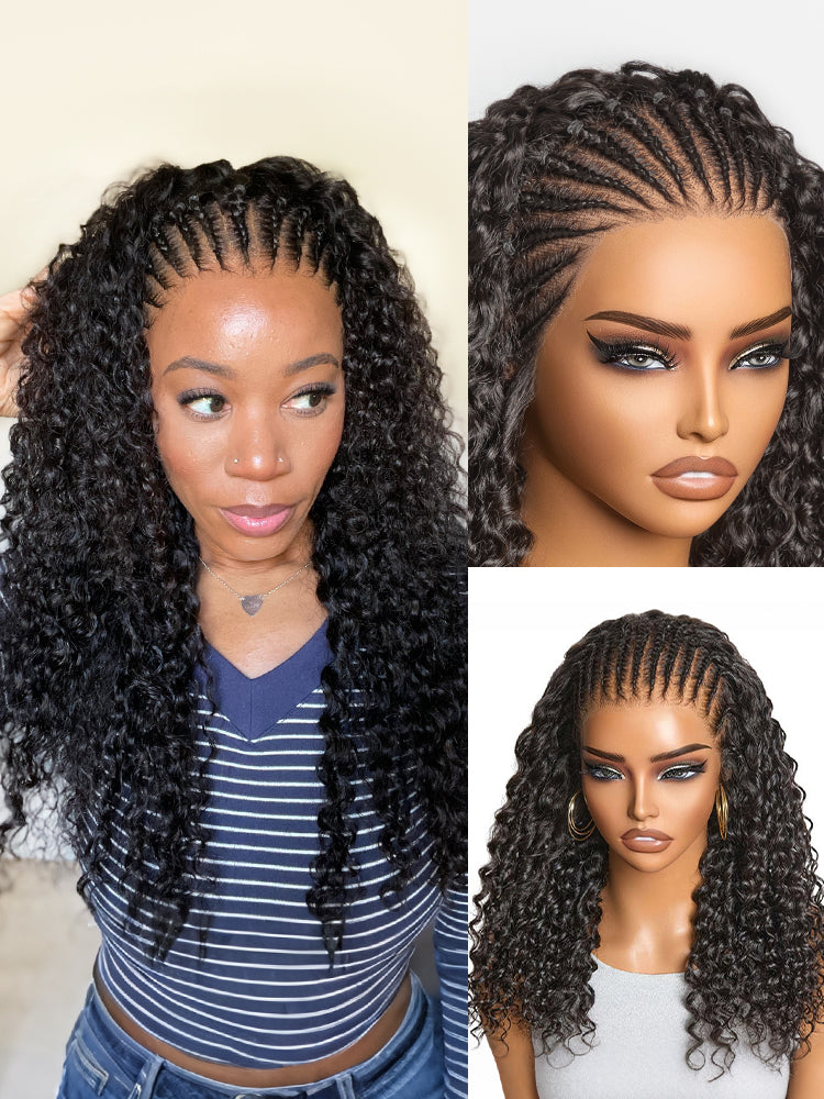 Glueless HD Lace Braided T-Part Lace Human Hair Wig | 10"-28"