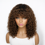 Glueless Loose Wave Human Hair Wig - Brown | 10"-28"