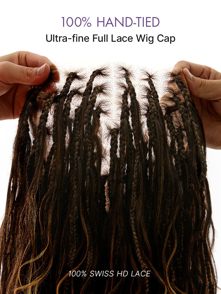 HD Lace Braided T-Part Lace Human Hair Wig - Ombre | 10"-28"