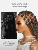HD Lace Braided T-Part Lace Human Hair Wig - Ombre | 30"