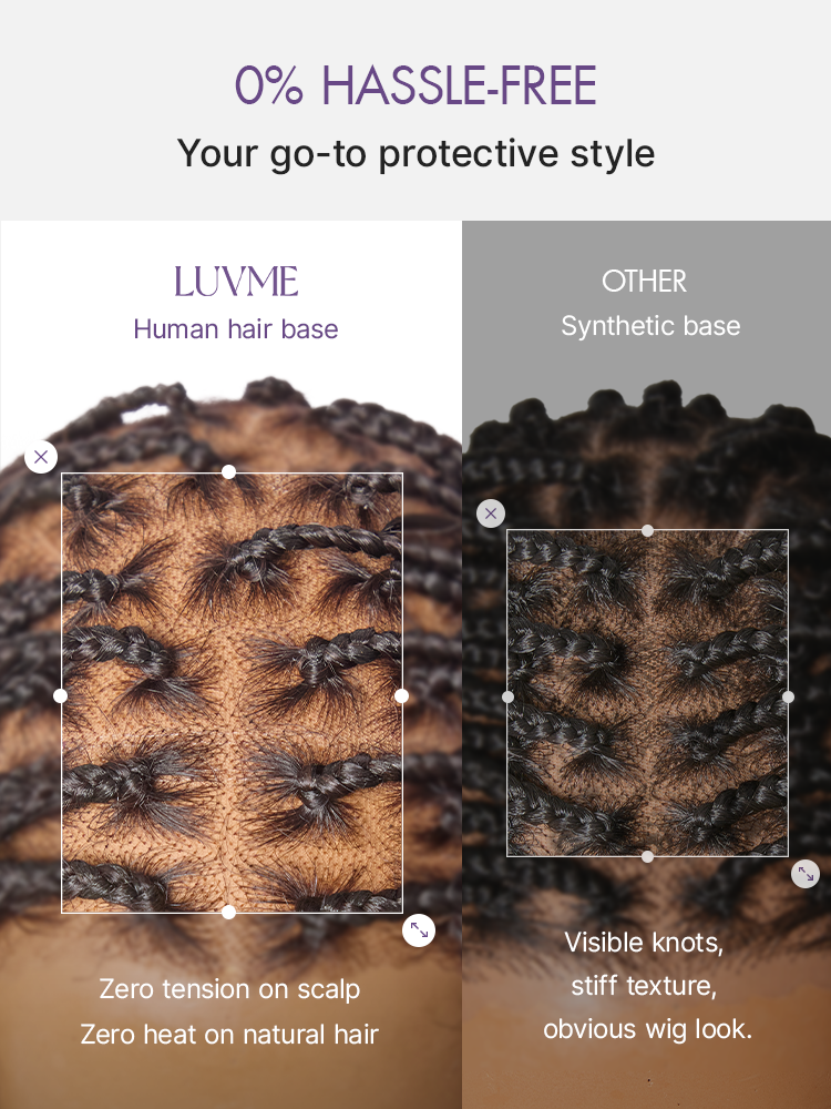 HD Lace Braided T-Part Lace Human Hair Wig | 10"-28"