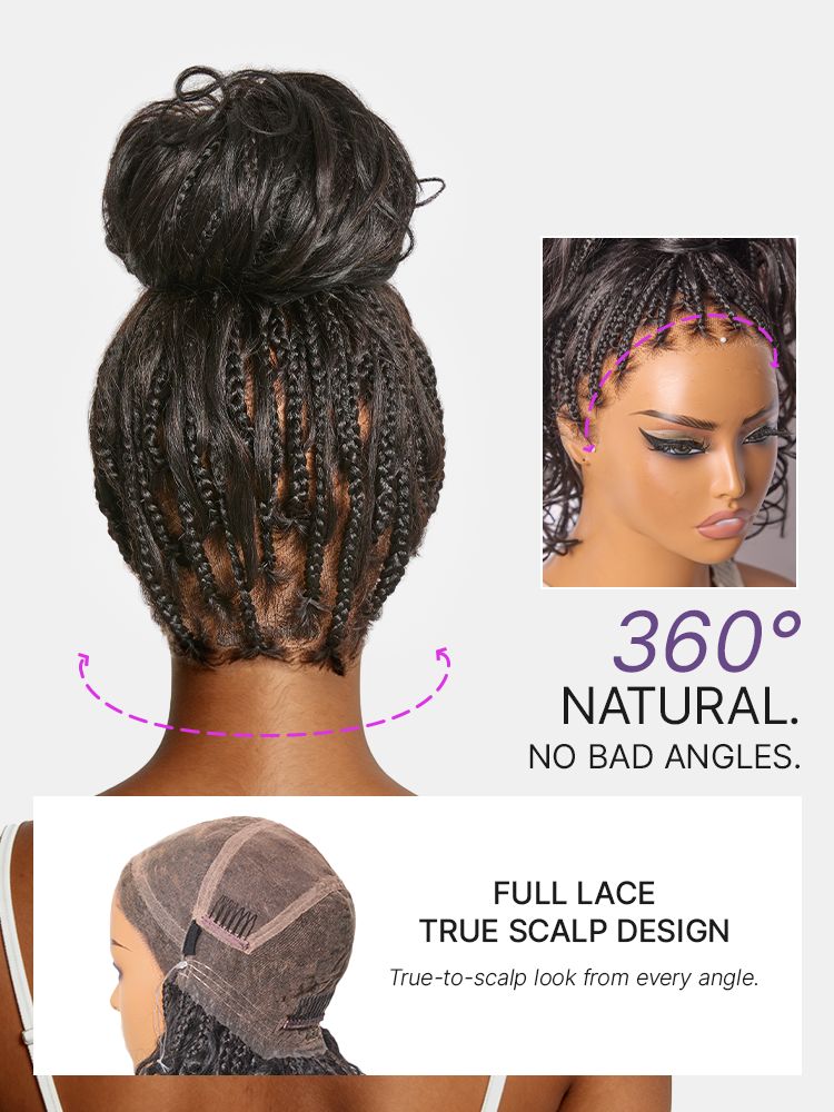HD Lace Braided T-Part Lace Human Hair Wig | 10"-28"