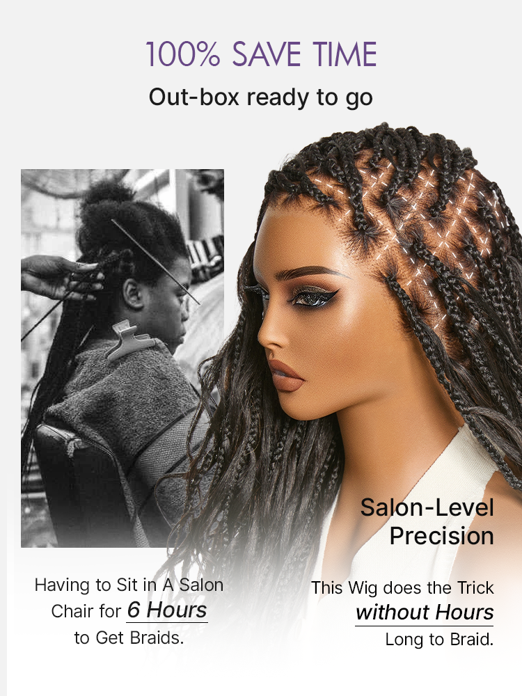 HD Lace Braided T-Part Lace Human Hair Wig | 10"-28"