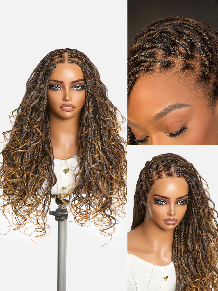 HD Lace Braided T-Part Lace Human Hair Wig | 10"-28"